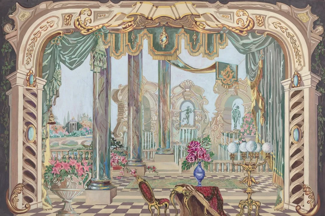 Scene de theatre avec comediens sur scene