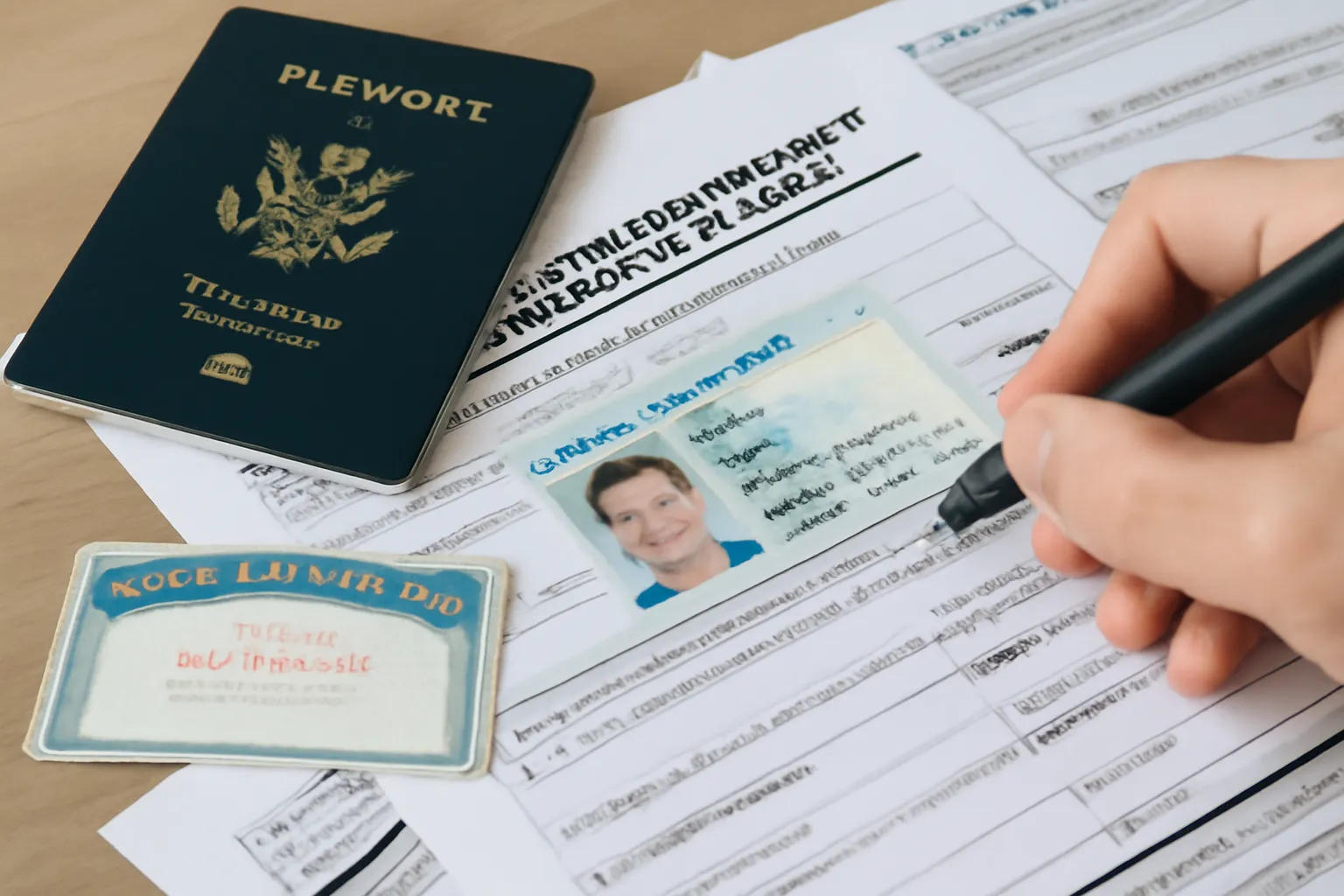 Formulaires administratifs et documents d’identité pour une démarche consulaire à Paris
