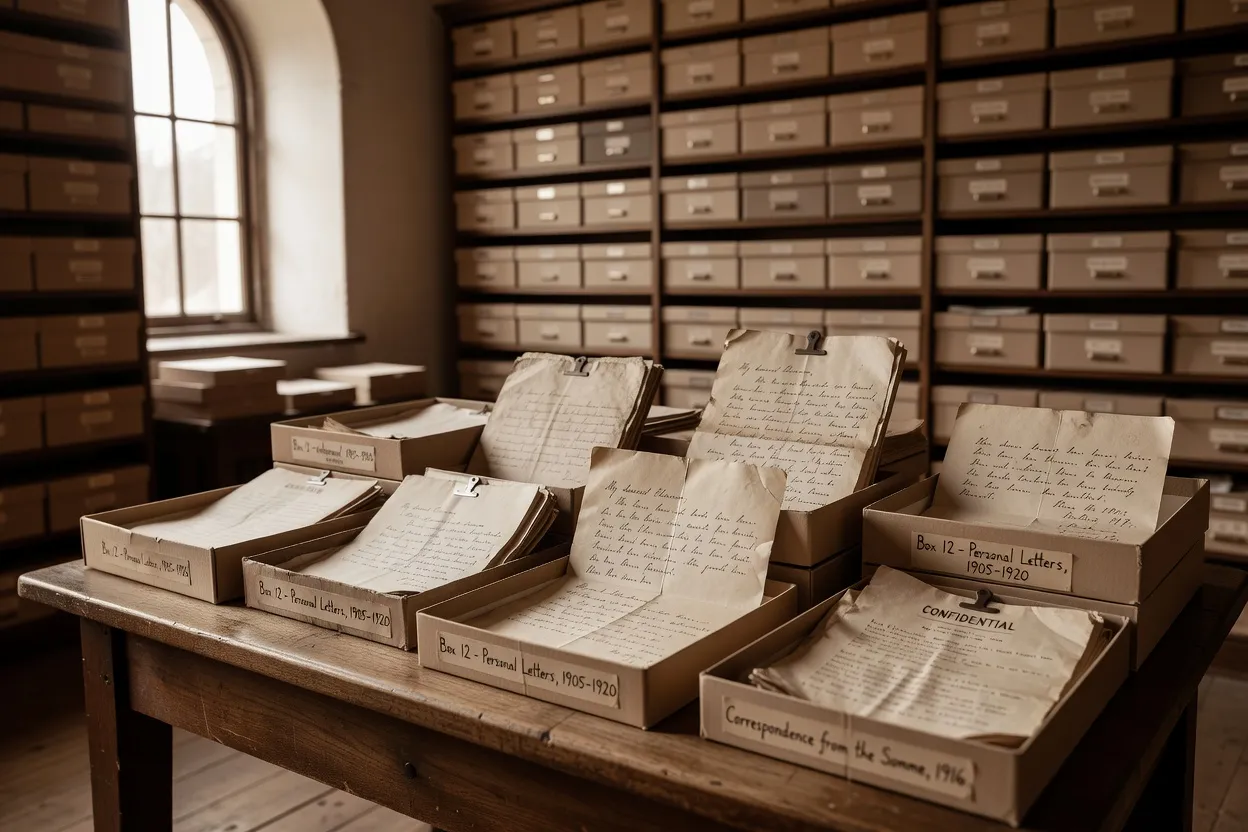 Correspondances et documents d’archives de l’émigration russe conservés dans des boîtes patrimoniales