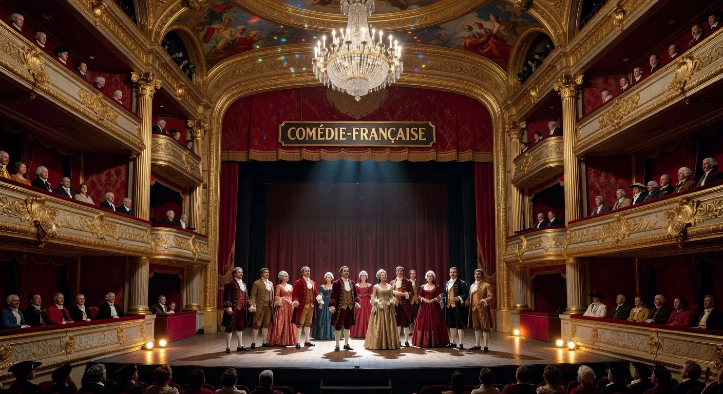 Scène de la Comédie-Française, costumes d'époque