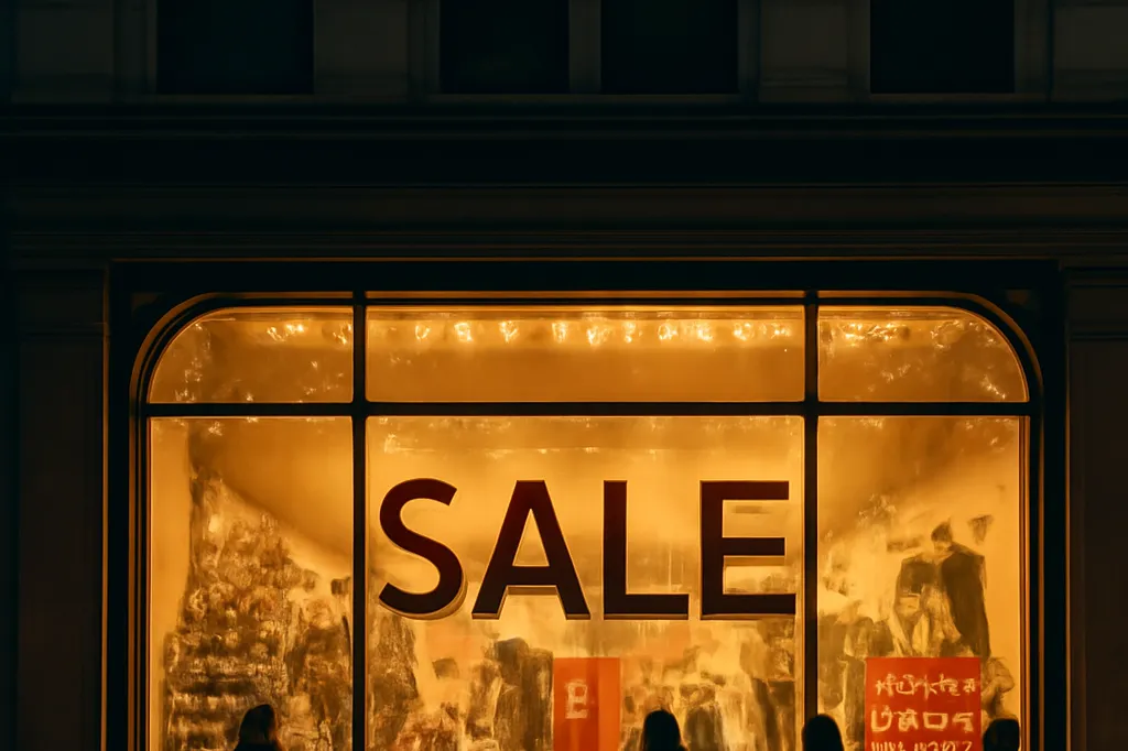Vitrine animée d'un grand magasin new-yorkais à l'approche du Nouvel An
